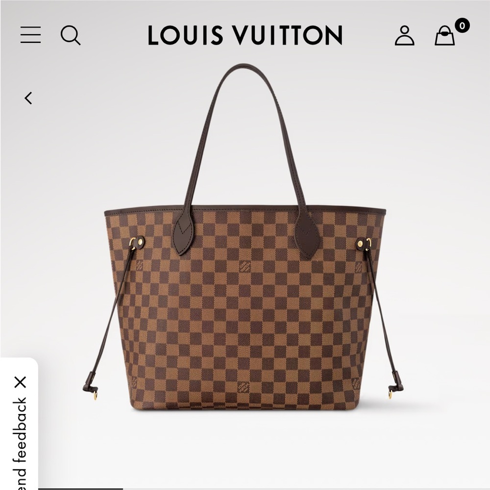 Louis Vuitton Neverfull MM Brown Checkered Tote